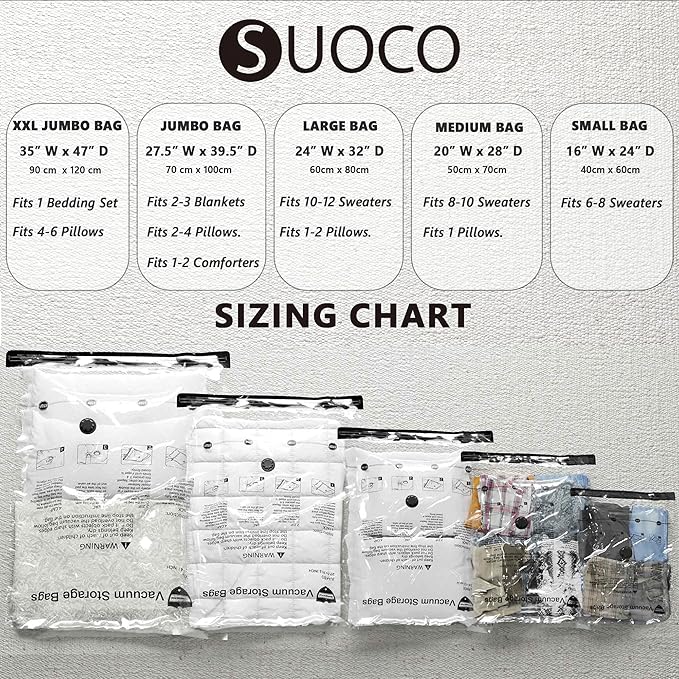 Vacuum Storage Bags with Electric Pump, Compression Packing Bags for Travel Luggage, Space Saver for Clothing Clothes Bedding Blankets Pillows, 10 X-Jumbo