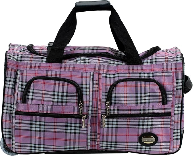 Rockland Rolling Duffel Bag, Black, 22"