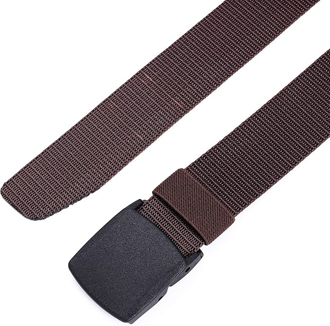 Mile High Life Nylon Web Belt Outdoor Military Belt With TSA Safe Plastic Buckle Belt