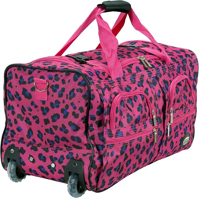 Rockland Rolling Duffel Bag, Black, 22"