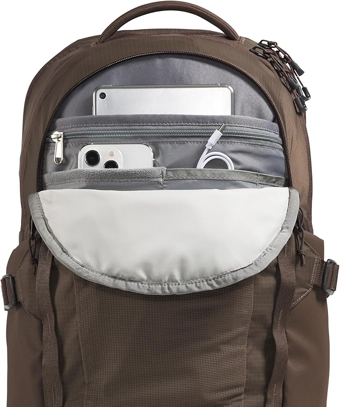 The North Face Recon Everyday Laptop Backpack - Daypack, Water Repellent, Laptop Sleeve, 2 Water Bottle Pockets, Smokey Brown/Latte, One Size