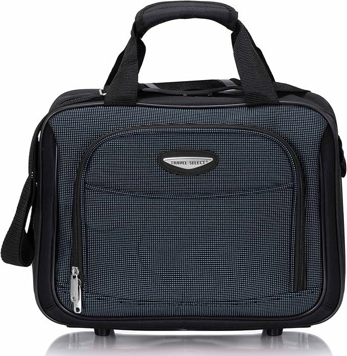 Travel Select Amsterdam Softside Expandable Luggage with Rolling Wheels, Navy, 8-Piece Set (15/21/25/29) with Packing Cubes