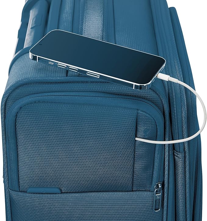 Samsonite UpLIFT Lightweight Large Checked Softside Luggage with Spinner Wheels - Expandable - Airline-Approved, Polyester Soft Suitcase for Ultra Light Travel - Cerulean Blue