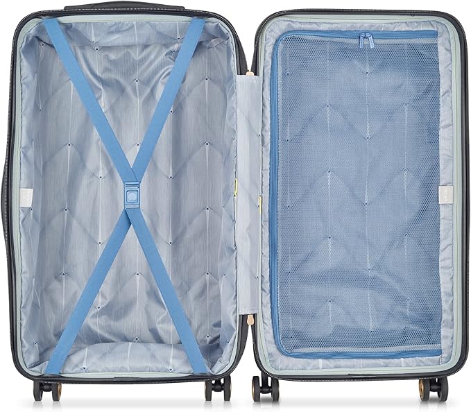 DELSEY PARIS Cruise 3.0 Hardside Expandable Luggage with Spinner Wheels, Plum, Checked 26 Inch Trunk