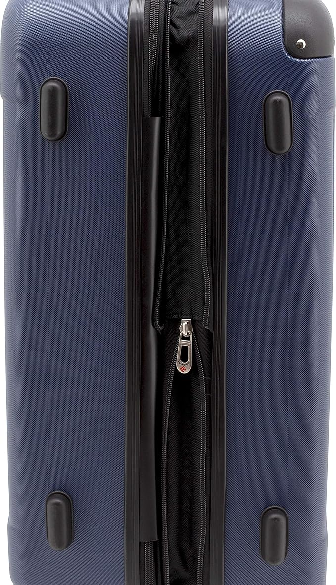 Travelers Club Chicago Hardside Expandable Spinner Luggages, Navy Blue, 5 Piece Set, TCL-77995-410