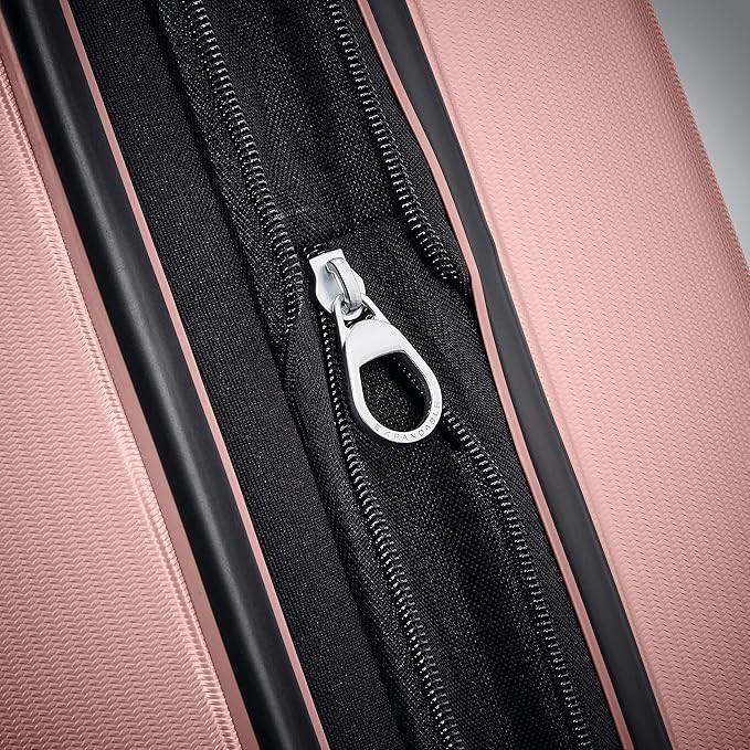 Samsonite Winfield 3 DLX Hardside Expandable Luggage with Spinners, Checked-Medium 25-Inch, Rose