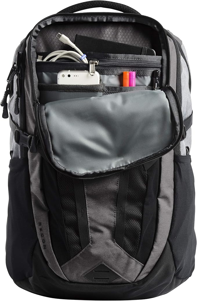 The North Face Recon Laptop Backpack, TNF Dark Grey Heather/TNF Medium Grey Heather, One Size