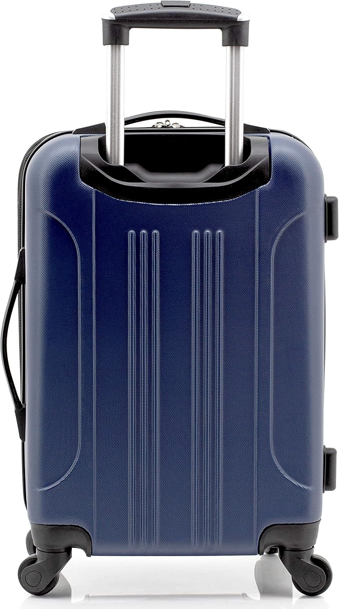 Travelers Club Chicago Hardside Expandable Spinner Luggages, Navy Blue, 5 Piece Set, TCL-77995-410
