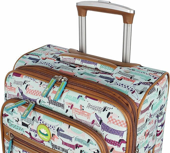 Lily Bloom Design Pattern 28" Luggage Softside Expandable With Double Spinner Wheels, Large Lightweight Suitcase Checked Bag For Women