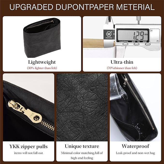 Doxo Upgraded Backpack Organzier Insert Compatible with Longchamp Le Pliage Backpack and More, Ultra-light Waterproof DupontPaper Bag Organizer (Full Black)