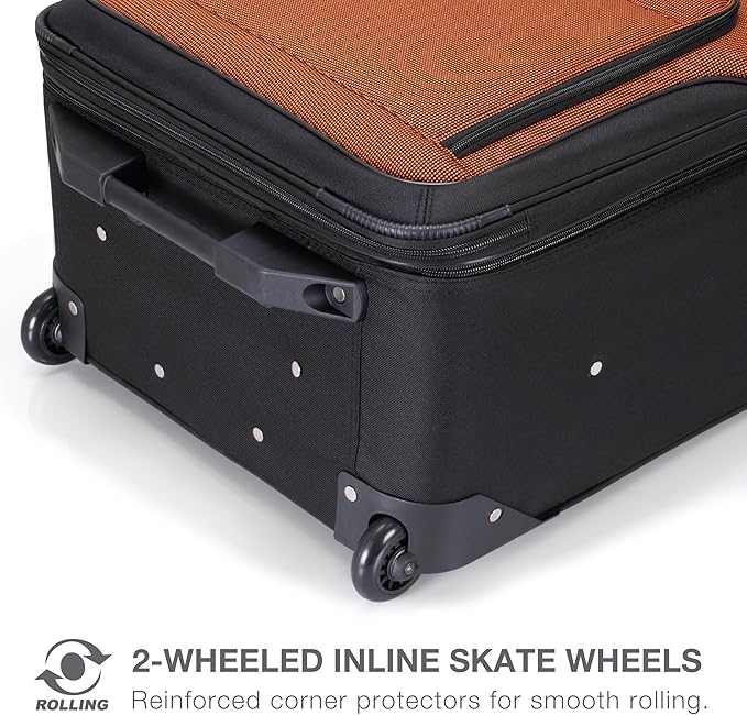 Travel Select Amsterdam Softside Expandable Luggage with Rolling Wheels, Gray, 2-Piece Set (15/21)