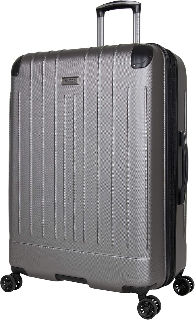 Kenneth Cole Reaction Flying Axis 28" Hardside Expandable 8-Wheel Spinner Check-Size Luggage, Silver