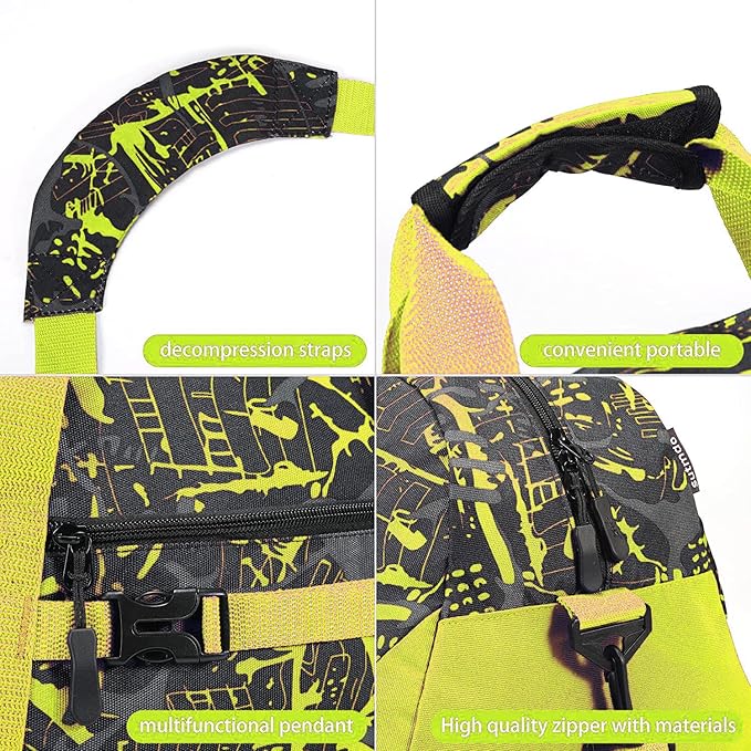 Stumdo Kids Overnighter Duffel Bags for kids, Carry-On Size & Ideal for School Practice or Overnight Travel Weekender Tote for Travel Gym Sport bag for Boys & Girls (11tyhuang)