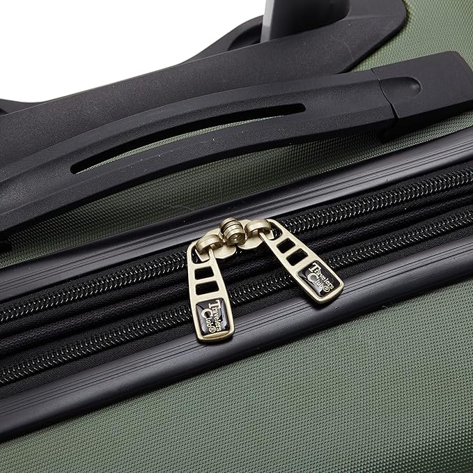 Travelers Club Chicago Hardside Expandable Spinner Luggage, Thyme Green, 22" Carry-On