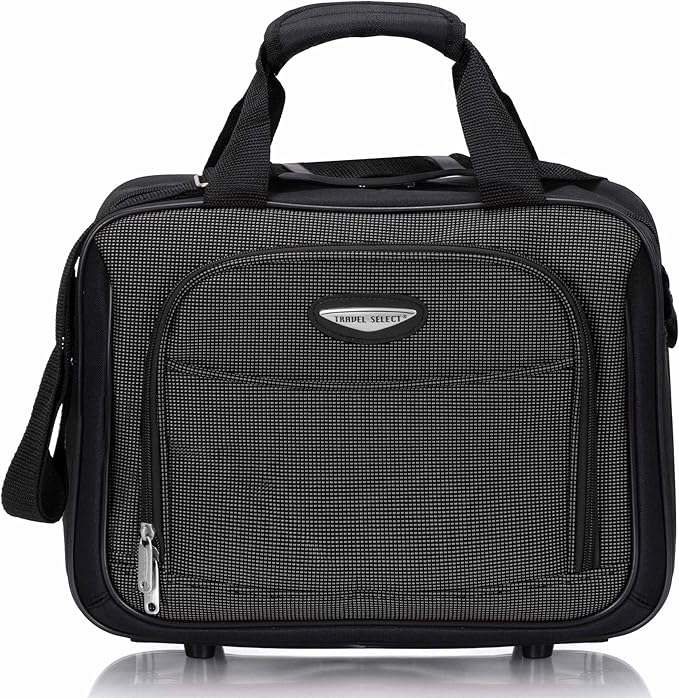 Travel Select Amsterdam Softside Expandable Luggage with Rolling Wheels, Gray, 8-Piece Set (15/21/25/29) with Packing Cubes