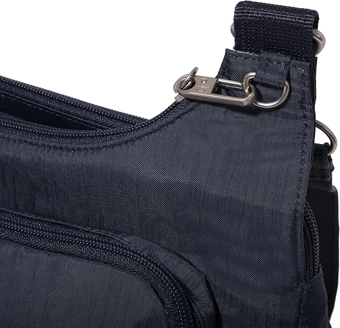 Baggallini Securtex Anti-theft Crossover Crossbody Bag 11”w X 8.5”h, Rfid, Built-in Wallet, Locking Zippers