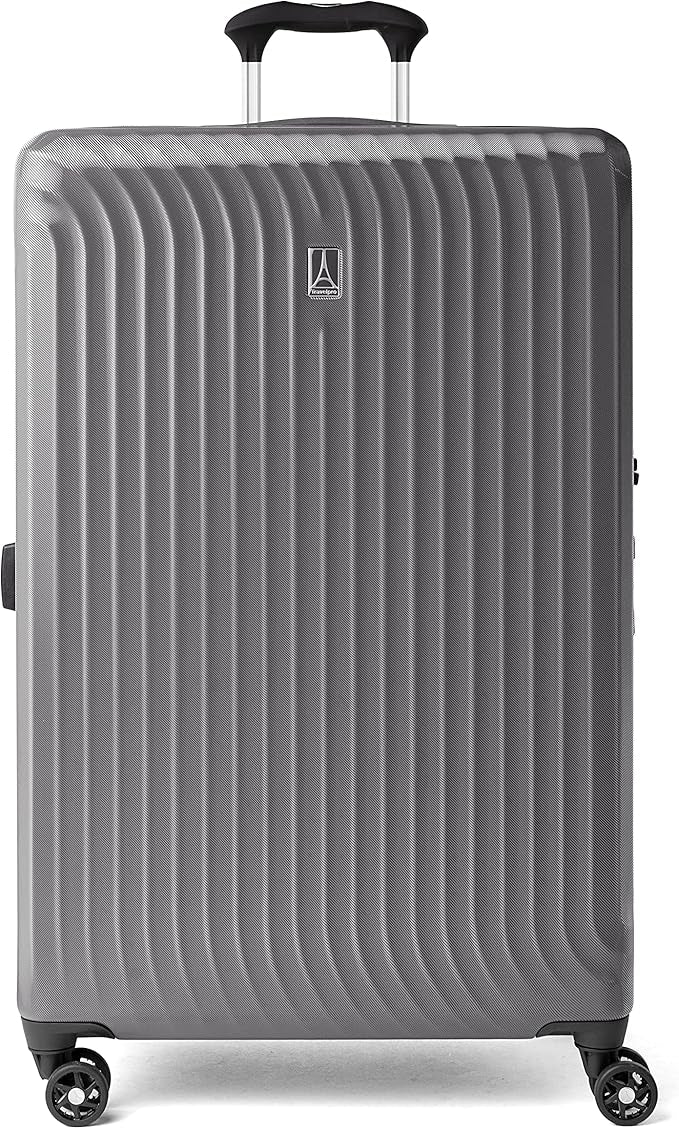 Travelpro Maxlite Air Hardside Expandable Checked Luggage, 8 Spinner Wheels, Lightweight Hard Shell Polycarbonate Suitcase, Shadow Grey, Checked Large 28-Inch