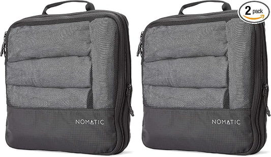 NOMATIC Packing Cubes, Compression Luggage Organizers for Carry-On, Suitcases, Travel Bags, Large (Pack of 2)