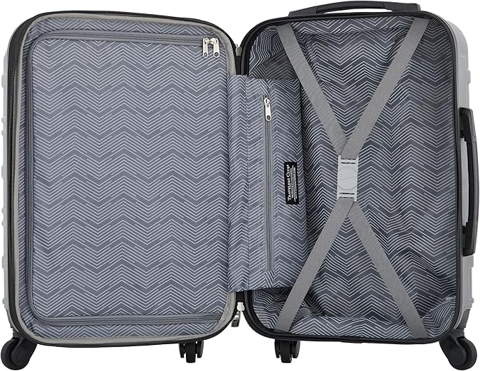 Travelers Club Phoenix Luggage, Blackened Pearl, 22-Inch Carry-On