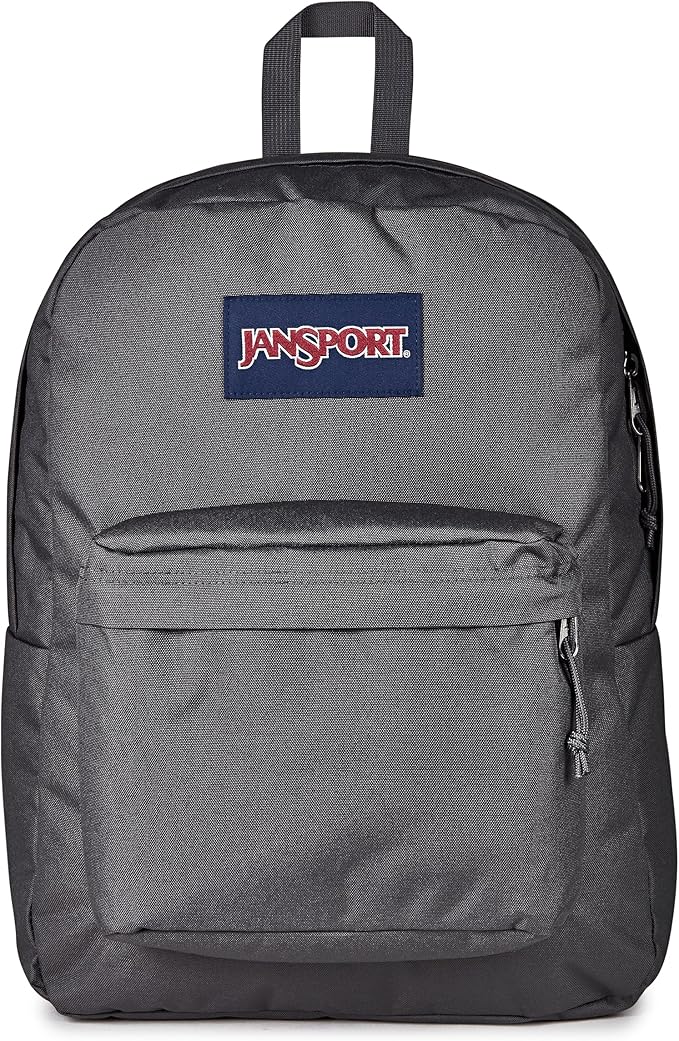 JanSport SuperBreak One Backpack - Durable, Lightweight Bag with 1 Main Compartment, Front Utility Pocket with Built-in Organizer, Premium Backpack, Smokey Grit