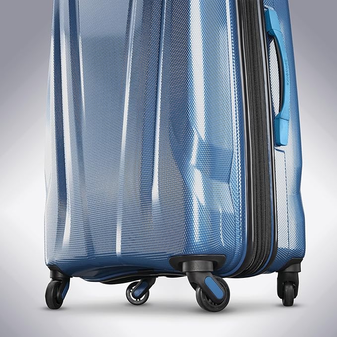 Samsonite SWERV DLX Spinner 4 Wheel 3-Piece Set Hard Side Travel Suitcase with Side Carry Handle, Telescopic Handle, and TSA Lock, Lagoon