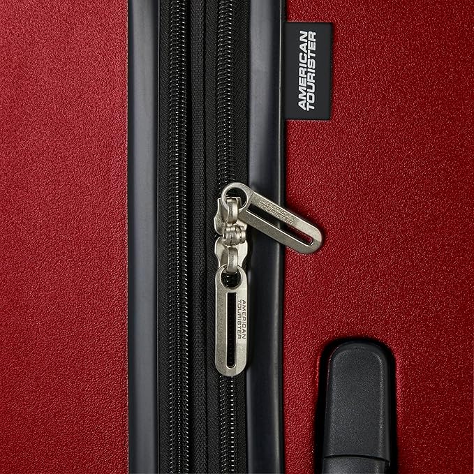 American Tourister Westridge Hardside Luggage Set with Spinner Wheels, Holly Red, 3PC Set (CO/M/L)