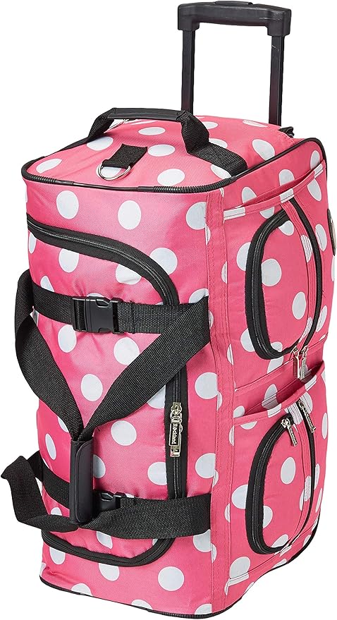 Rockland Rolling Duffel Bag, Black, 22"
