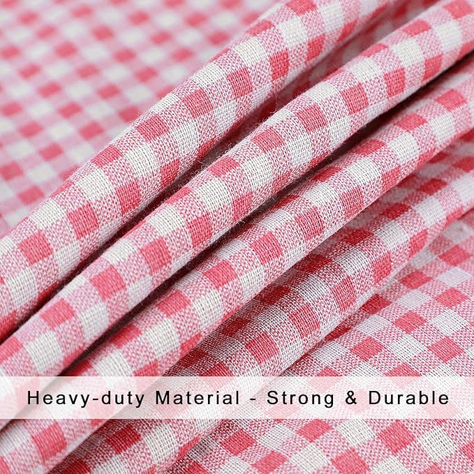 Extra Large Laundry Bag with Drawstring and Handle, Heavy Duty Travel Dirty Clothes Bag for Laundromat and Household, Durable Rip-Stop Laundry Hamper Liner, 28 x 40 Inch, Check Pink