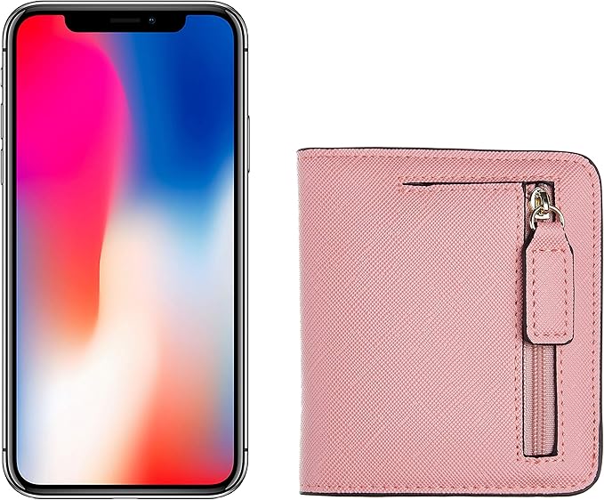 Toughergun Women’s Small Slim Leather Wallet with RFID Protection, Compact Bifold Mini Purse with Clear ID Window