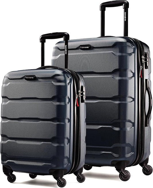 Samsonite Omni Pc Hardside Expandable Luggage with Spinner Wheels (Navy, 2-Piece Set (20/28))