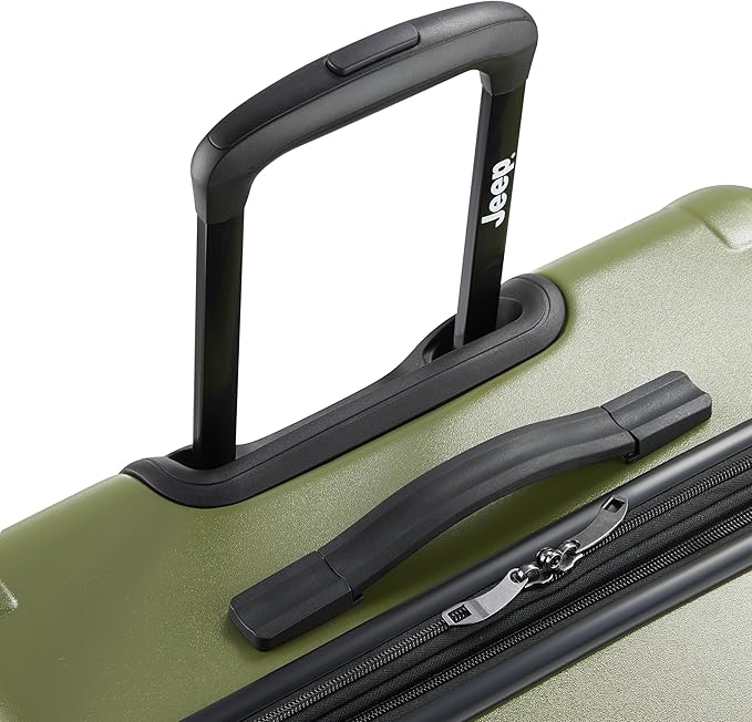 Jeep JH004C Hardside Expandable Luggage with Spinner Wheels, Avocado, 3 Piece Set 20/24/28 Inch