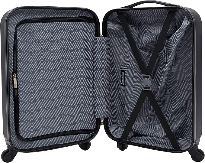 Travelers Club Cosmo Luggage, Black-20, 20-Inch
