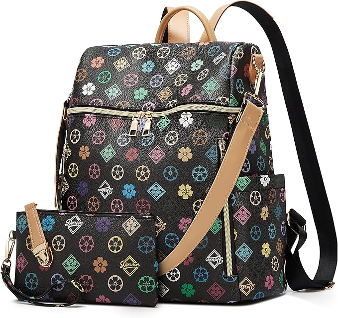 Makes Backpack Purse for Women PU Leather Travel Satchel Handbag Convertible Design Bag with Purse