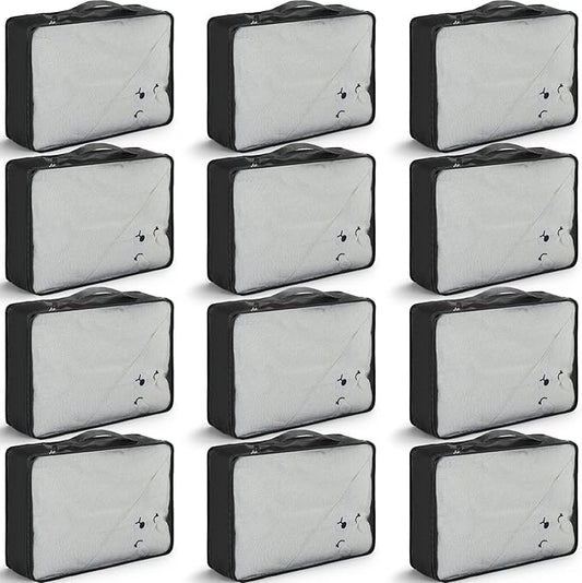 Tudomro 12 Pcs Large Packing Cubes Luggage Organizers for Suitcase Mesh Travel Organizer Bags Travel Packing Organizers for Traveling Camping Hiking