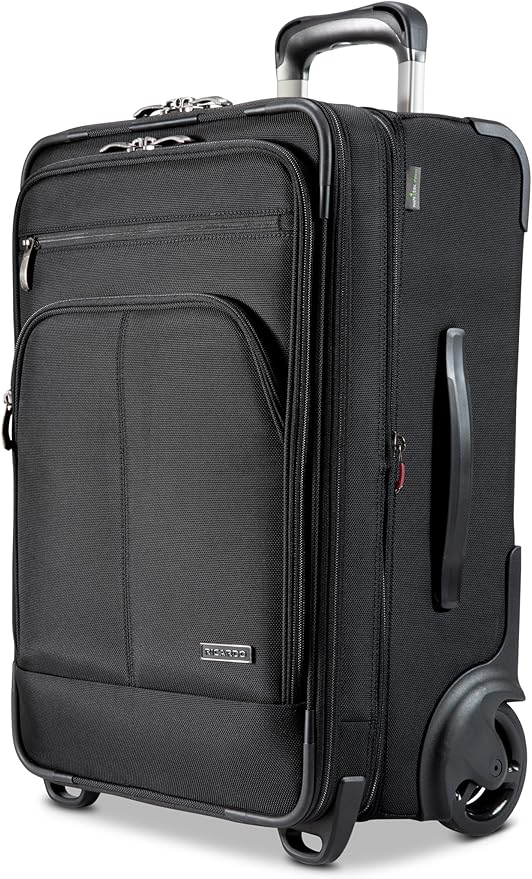 Ricardo Beverly Hills Flight Essentials Softside Expandable Carry-On Travel Luggage with Wheels, Durable Ballistic Nylon Fabric, Water and Stain Resistant, Men and Women, 22-Inch