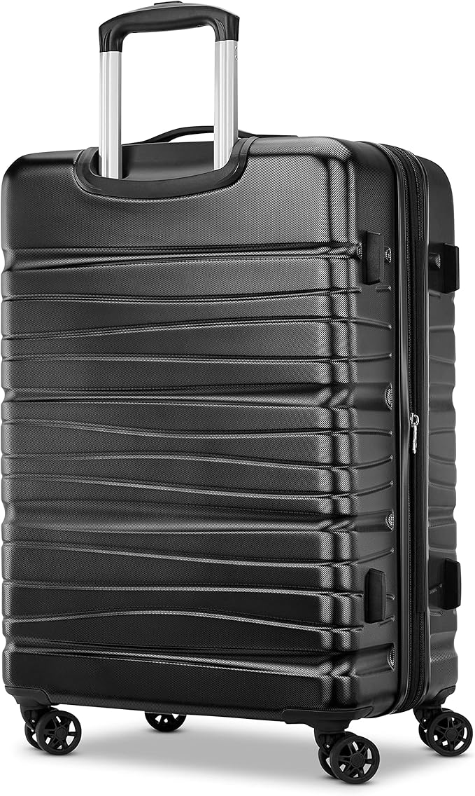 Samsonite Evolve SE Hardside Expandable Luggage, Bass Black, Large Spinner