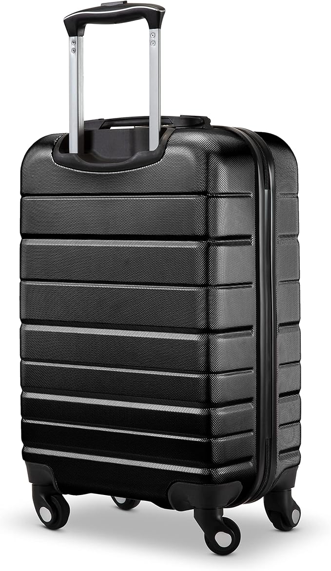 Skyway Epic 2.0 Hardside 4-Wheel Spinner, Lightweight Suitcase, Unisex, Stylish, Men and Women, Carry-on, 20-inch, Black
