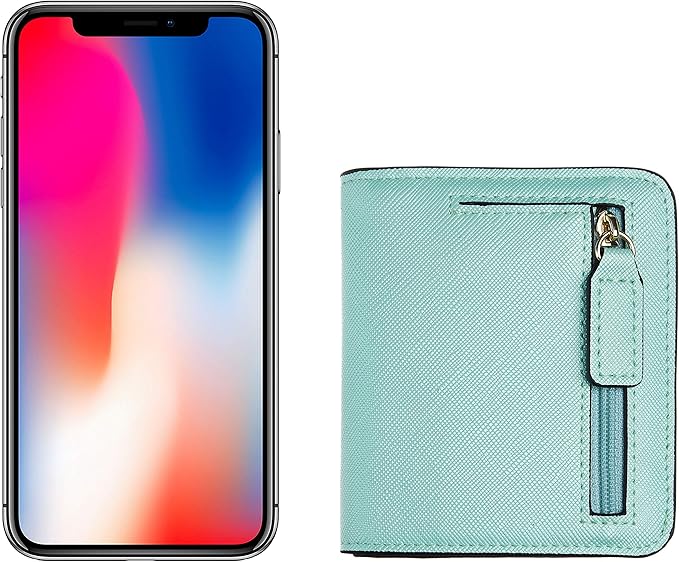 Toughergun Women’s Small Slim Leather Wallet with RFID Protection, Compact Bifold Mini Purse with Clear ID Window