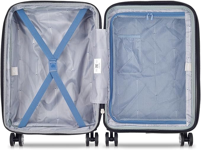 DELSEY PARIS Cruise 3.0 Hardside Expandable Luggage with Spinner Wheels, Glossy Ivory, Carry on 20 Inch
