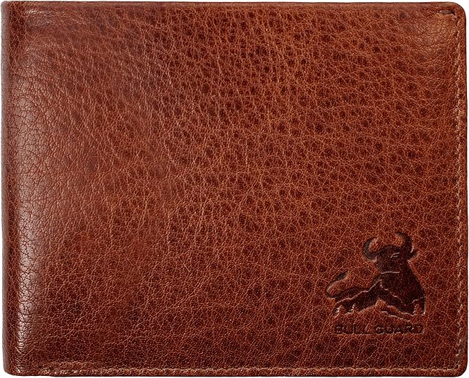 RFID Bifold Leather Wallet For Men with Flip Up ID Secure and Durable Extra Capacity Billfold with 11 Credit Cards in Vintage Buffalo Brown