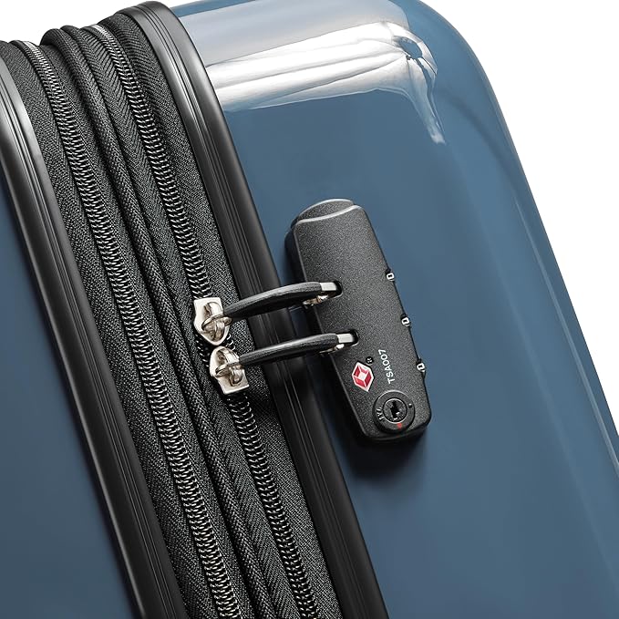 DELSEY PARIS Helium Aero Hardside Expandable Luggage with Spinner Wheels, Orion Blue, 3-Piece Set (21/24/28)