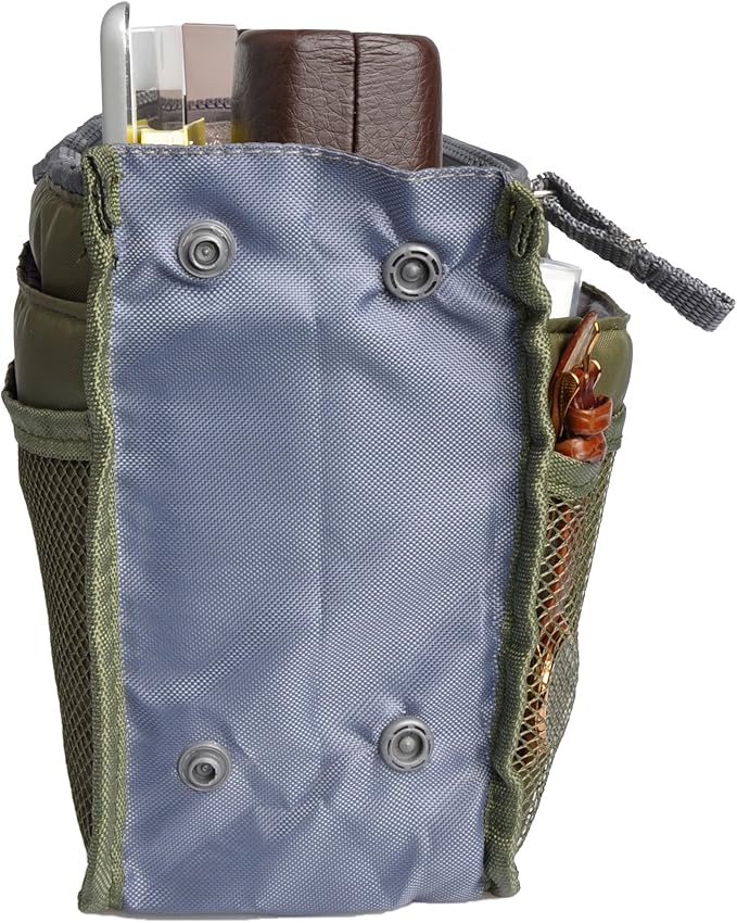 Vercord Purse Organizer Insert for Handbags Bag Organizers Inside Tote Pocketbook Women Nurse Nylon 13 Pockets Army Green Large