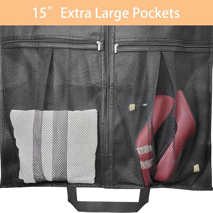 STEPONE Dress Bags for Gowns Long, 65" Dress Garment Bags for Hanging Clothes, Dress Bags for Closet Storage and Traveling, Foldable Dress Cover