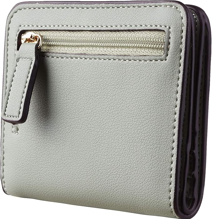 Toughergun Women’s Small Slim Leather Wallet with RFID Protection, Compact Bifold Mini Purse with Clear ID Window