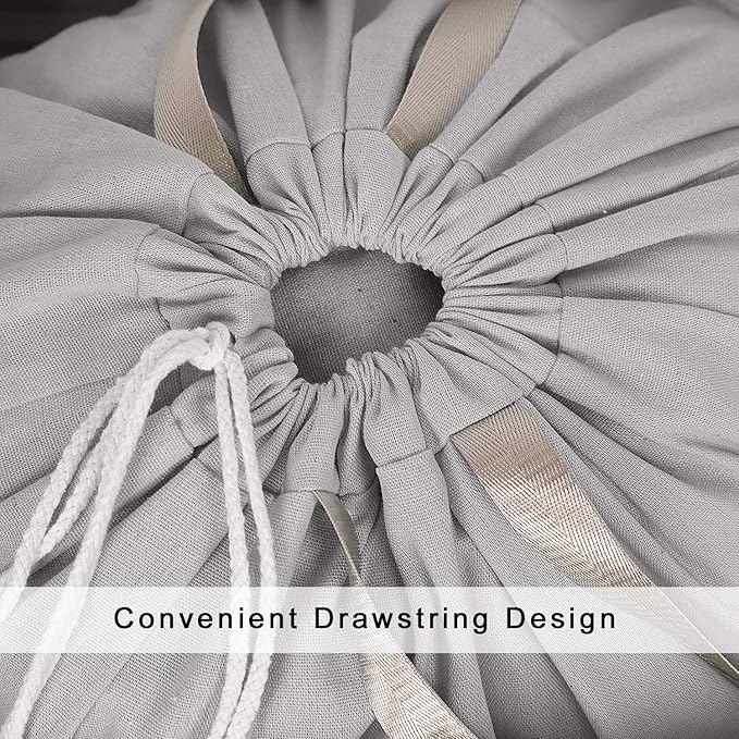 Heavy Duty Laundry Bag with Drawstring and Handle, Extra Large Travel Dirty Clothes Bag for Laundromat and Household, Durable Rip-Stop Laundry Hamper Liner, 28 x 40 Inch, Gray