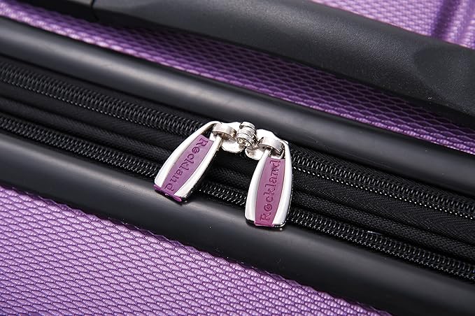 Rockland Melbourne Hardside Expandable Spinner Wheel Luggage, Purple, 2 Piece (20"/28")