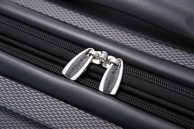 Rockland London Hardside Spinner Wheel Luggage, Black, 3-Piece Set (20/24/28)