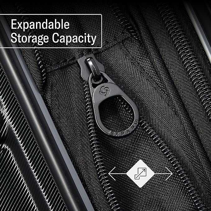 Samsonite Omni 2 24-Inch Medium Checked Hardside Luggage with 360° Spinner Wheels - Scratch Resistant Hardshell - TSA Lock - Expandable Polycarbonate Shell for Lightweight Travel - Artic Silver