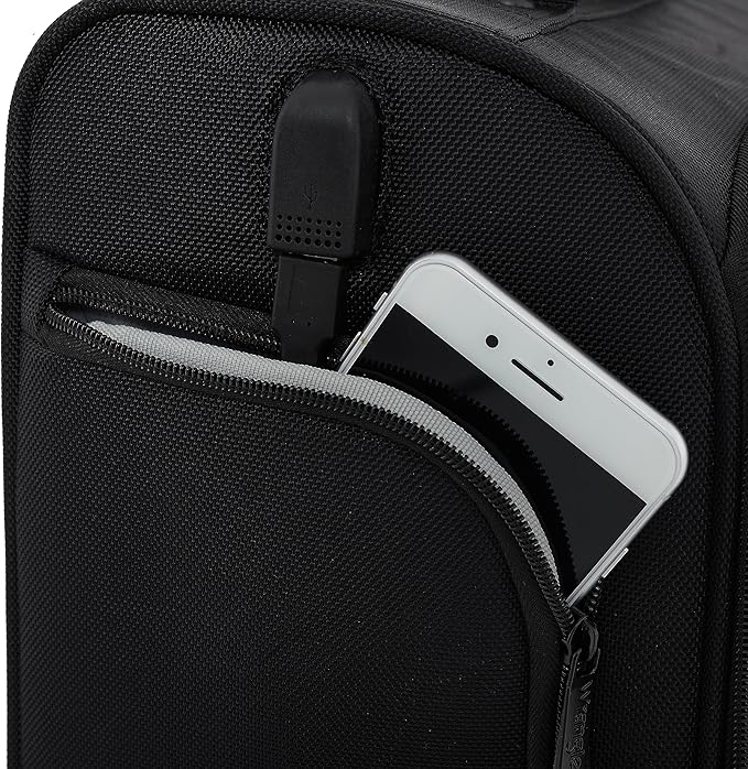 Wrangler 17" Underseat Spinner Carry-On Luggage, Charcoal
