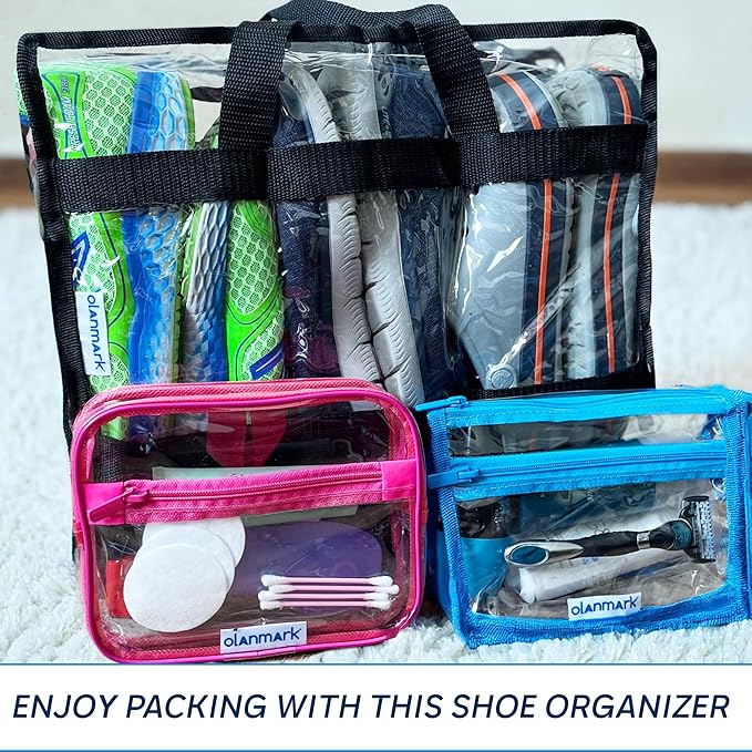 Shoe Travel Bag for Shoes - Travel Shoe Organizer - Portable Luggage Shoes Carrier Sneaker Bag - Shoe Storage Case